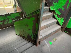 Stairway inside Meath Court, Hope Gardens, Acton. Photo: EALING.NEWS