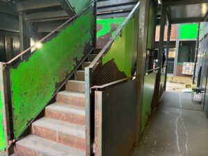 Stairway inside Meath Court, Hope Gardens, Acton. Photo: EALING.NEWS