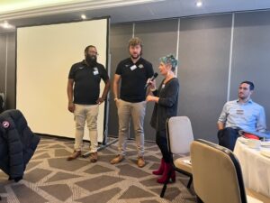 Ealing Trailfinders Foundation talking about the work they do. Photo: EALING.NEWS