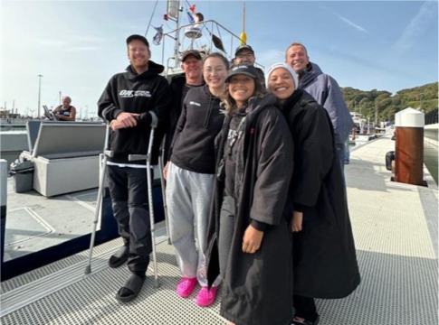 Alice Tai MBE and English Channel participants