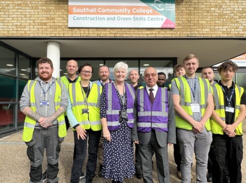 Ealing Southall MP Virendra Sharma meets students at Southall Community College. Photo: West London College