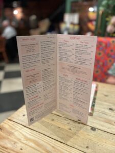 Comptoir Libanais drinks menu. Photo: EALING.NEWS