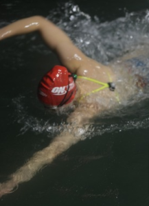 Alice Tai MBE in the English Channel. Photo: Orillo Films