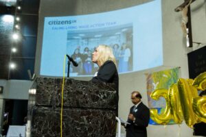 Councillor Louise Brett a launch of Ealing Living Wage Action Team