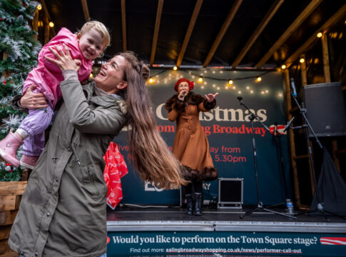 Ealing Broadway shopping centre at Christmas. Photo: British Land