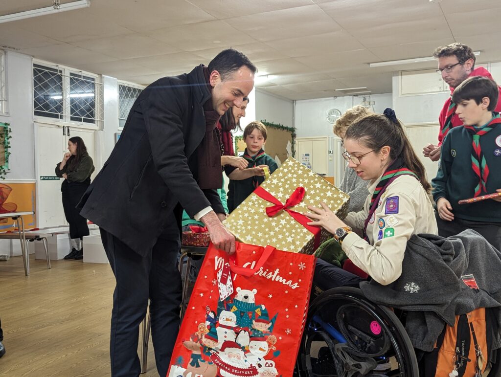 Ealing North MP James Murray with 25th Ealing Scouts. Photo: 25th Ealing Scouts