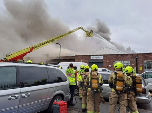 Perivale fire. Photo: London Fire Brigade