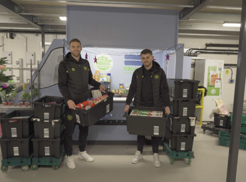 Premier League footballers Sam Field and Charlie Kelman from QPR have visited Acton food charity City Harvest London