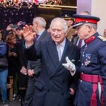 King Charles III visits Ealing Broadway with King’s representative Deputy Lieutenant Richard Kornicki. Photo: SWNS / British Land.
