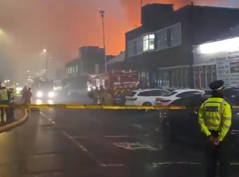 Fire in Perivale. Photo: London Fire Brigade