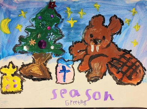 Sherin Shahzad winning design for Ealing Council Christmas card 2023