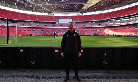 Tony Hesketh at Wembley Stadium. Photo: Football Foundation