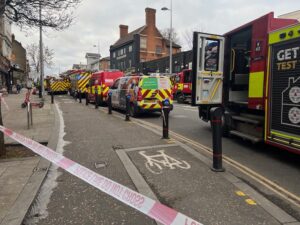 Fire in Acton High Street. Photo: EALING.NEWS