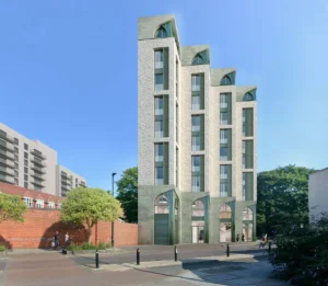 New Caspian Cultural Centre in Acton. CGI image: GRID Architects