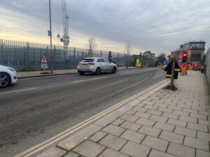 Roadworks Old Oak Common Lane. Photo: EALING.NEWS
