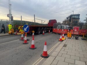Traffic problems due to HS2 development on Old Oak Common Lane. Photo: EALING.NEWS