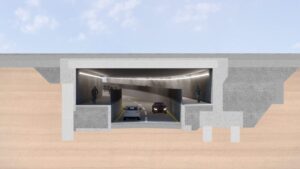 Artists impression of OLd Oak Common Lane bridge. Image: HS2