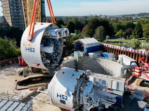 Tunnel boring machine (TBM) Emily. Photo: HS2
