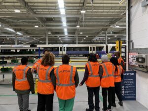Pupils from Ealing SEND Hub visiting Alstom’s Old Oak Common depot. Photo: Alstom