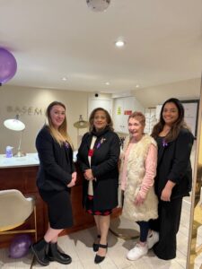 (L-R) - Ciara Blundell manger; Councillor Seema Kumar, Ealing Business Club director Trisha Stewart, Kim Bassaragh, The Pretty Palour owner. Photo: EALING.NEWS