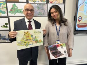 Lovely Alcaraz with Virendra Sharma MP. Photo: West London College