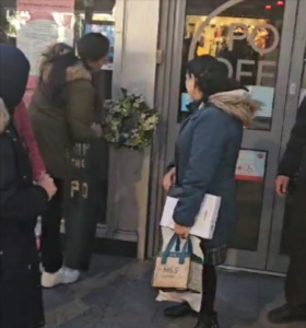 Local campaigner Minni Dogra outside Southall Broadway Post Office