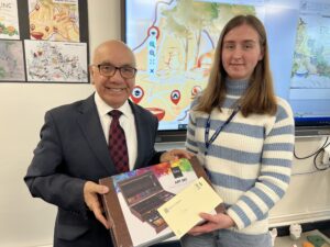 Yulia Velychenko Lovely Alcaraz with Virendra Sharma MP. Photo: West London College