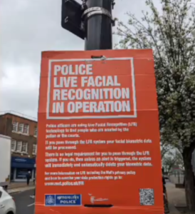 Ealing Police using facial recognition technology in Ealing Broadway. Photo: Metropolitan Police