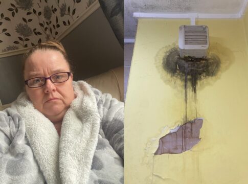 Beverley McNally extractor fan with damp mould