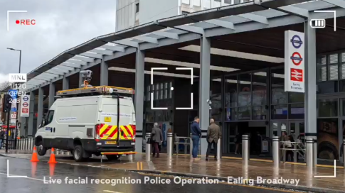 Ealing Police using facial recognition technology in Ealing Broadway. Photo: Metropolitan Police