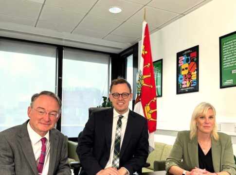 (L-R) Councillor Paul Driscoll, Councillor Peter Mason, Councillor Louise Brett