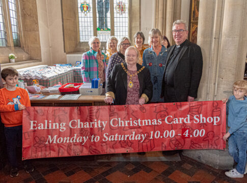 Ealing Charity Christmas Card Shop opened by Mayor of Ealing Councillor Yvonne Johnson. Photo: Roger Green