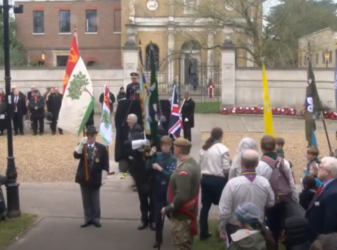 Remembrance Sunday service in Ealing.