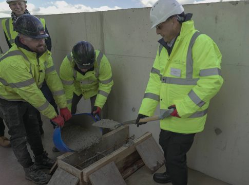 Topping out ceremony for Merrick Place in Southall. Photo: SNG
