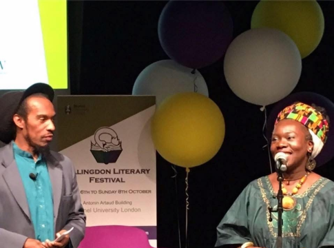 Benjamin Zephaniah with Akuba aka Grace Quansah.