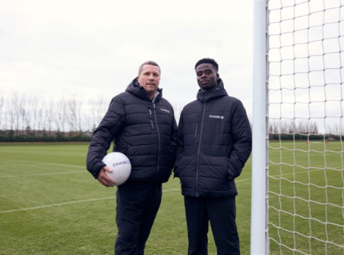Bukayo Saka with his first ever grassroots football coach, Colin Nixon. Photo: Chase