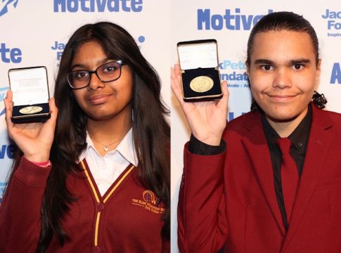 (L-R) Heli Gurjar and Cole Driver. Photo: Jack Petchey Foundation