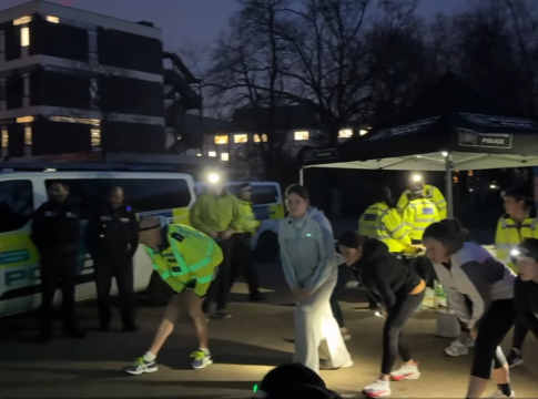 Running with Ealing Police in Walpole Park. Photo: Ealing Police