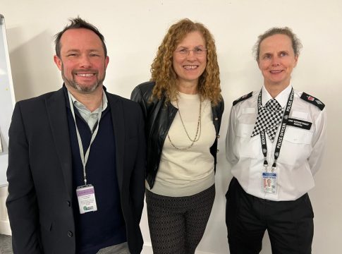 (L-R), Ealing Liberal Democrats Councillors Gary Malcolm and Connie Hersch with Chief Superintendent Jill Horsfall. Photo: Ealing Liberal Democrats