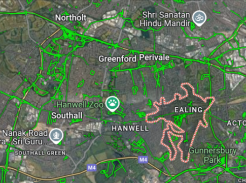 Map of London Borough of Ealing. Photo: Google Maps