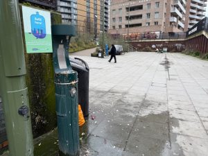 North Acton Square refill water fountain. Photo: EALING.NEWS