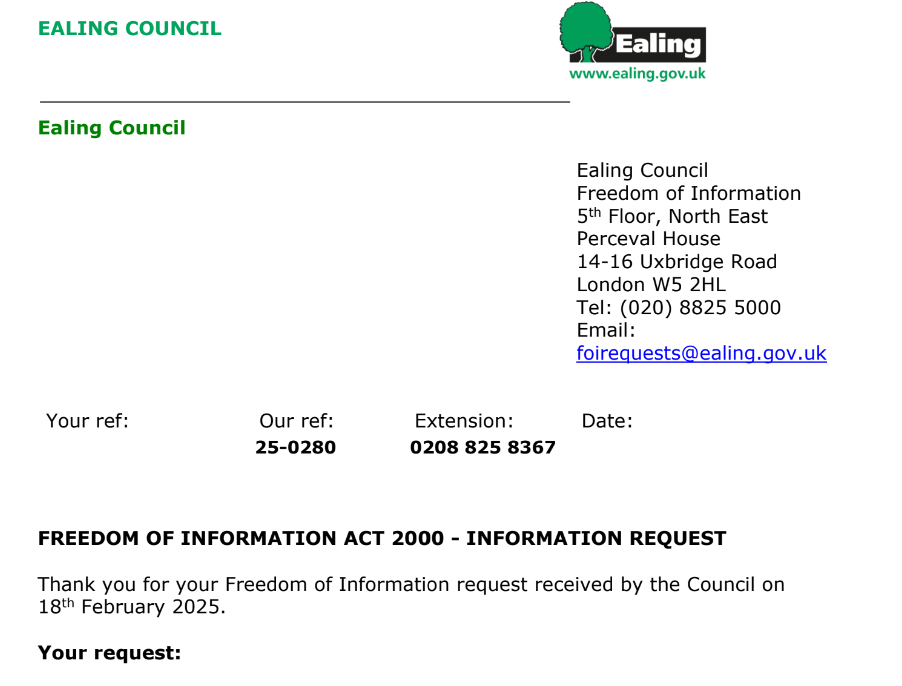 FOI request response missing date of reply