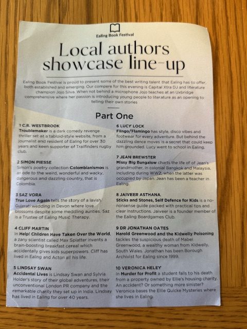 2025 Local Authors Showcase at Ealing Book Festival