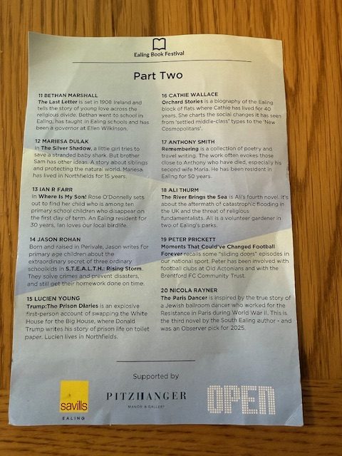 2025 Local Authors Showcase at Ealing Book Festival