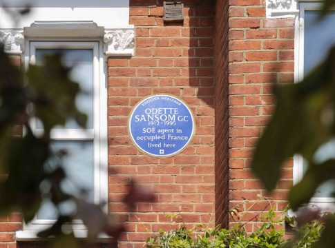 Blue plaque for Odette Sansom. Photo: English Heritage