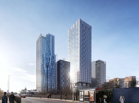 Two new towers (on the right) to be built in North Acton. CGI: Downing