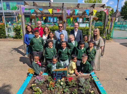 James Murray MP visits Vicar's Green Primary School. Photo: Vicar's Green Primary School