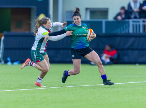 Claire Gallagher playing for Leicester Tigers against Trailfinders. Photo: Ealing Trailfinders