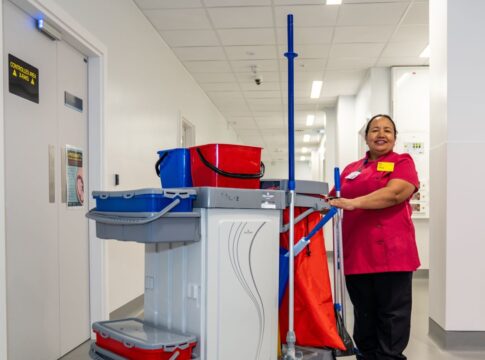Ealing Hospital cleaner. Photo: LNWH