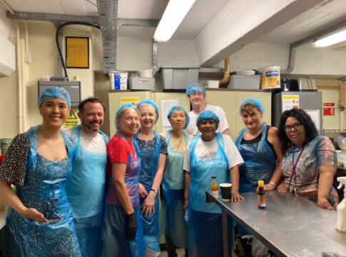 Ealing LibDem councillors along with volunteers helping at Ealing Soup Kitchen. Photo: Ealing Liberal Democrats
